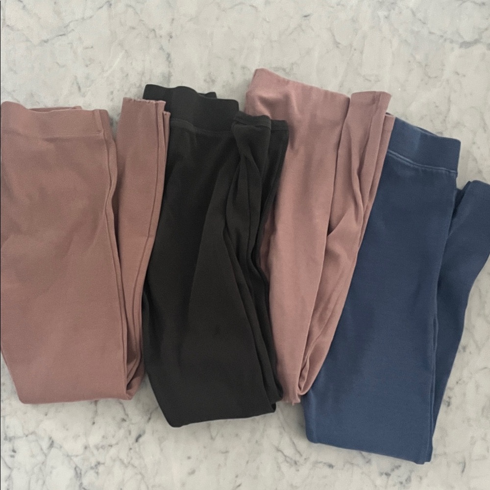 Zara Set of Four Ribbed Thick Leggings